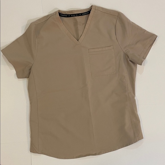 Fabletics Tops - Women’s Fabletics Tan Scrub V-Neck Top Size M